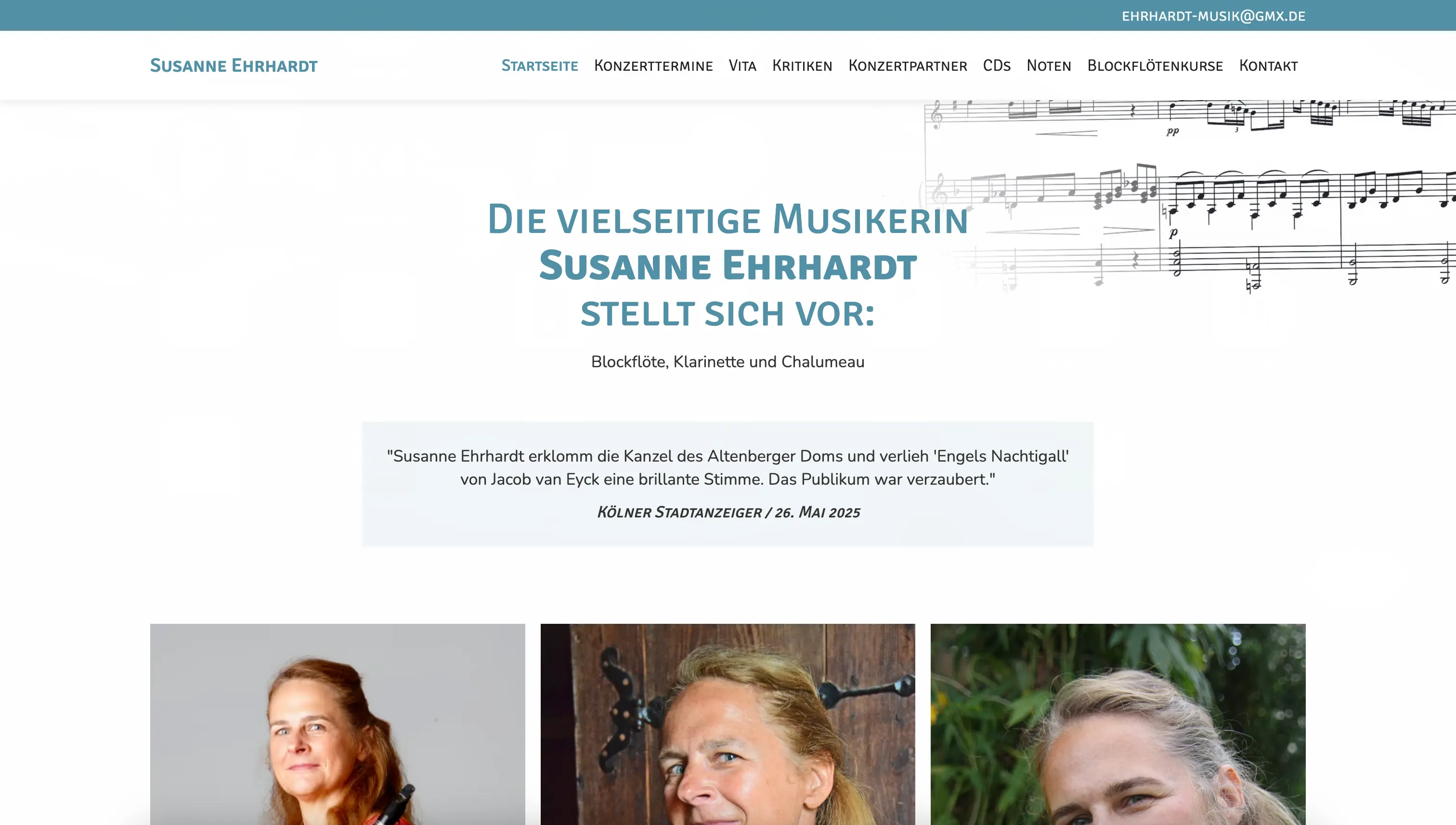 Susanne Ehrhardt - Musikerin Website