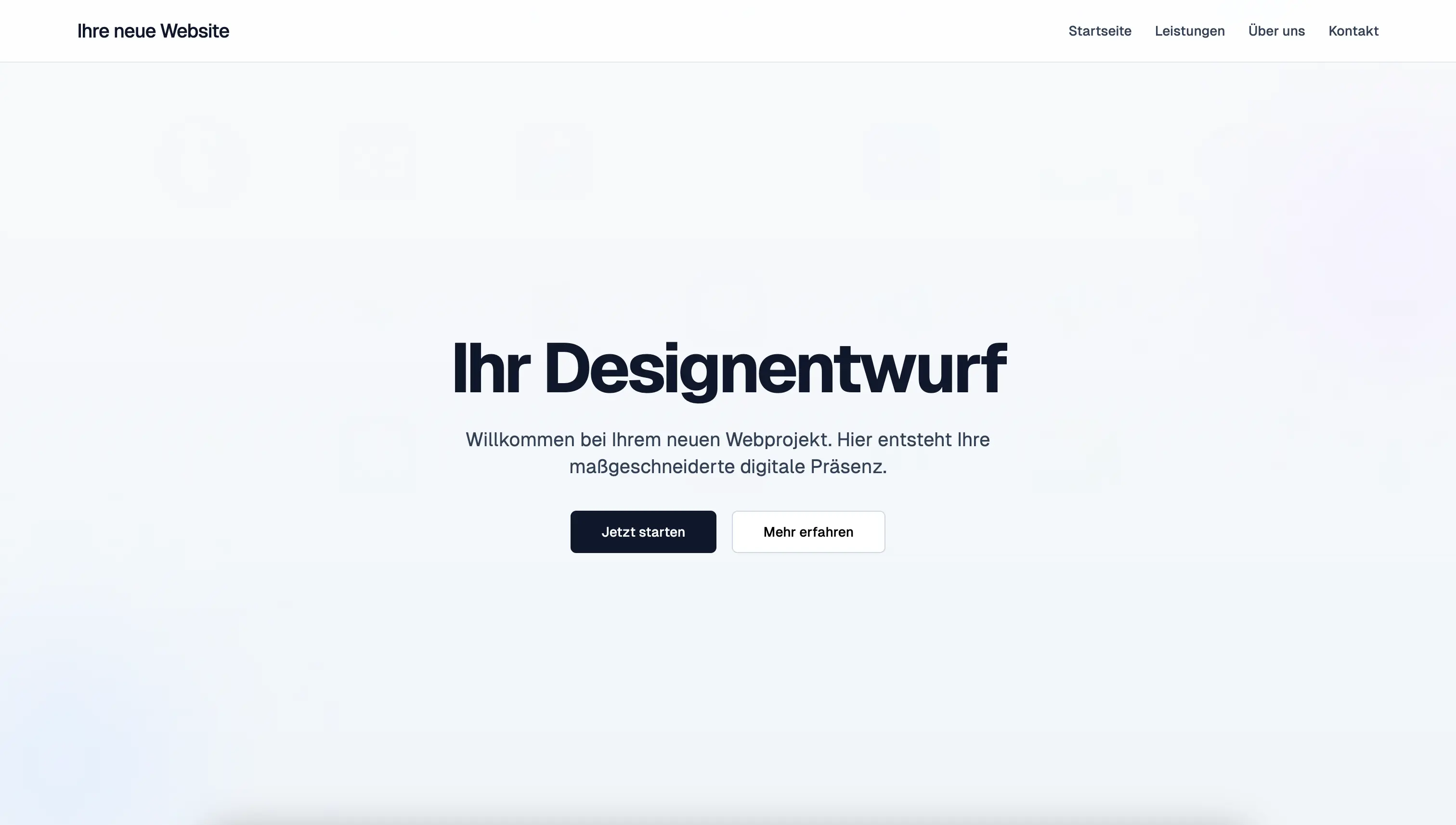 Website Designentwurf